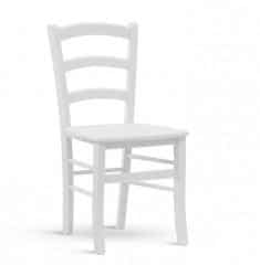 Dřevěná židle Paysane COLOR - masiv bílá č.1