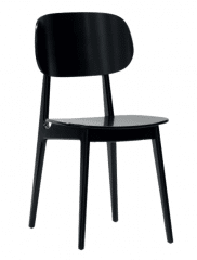 Jídelní židle Bunny masiv - černá č.1