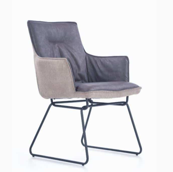 Levně ATAN Jídelní židle s područkami K-271, šedá