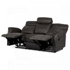 Relaxační trojsedačka, potah hnědá látky v dekoru vintage kůže, funkce Relax I/II s aretací ASD-311-3 BR3
