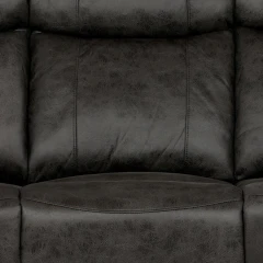 Relaxační trojsedačka, potah hnědá látky v dekoru vintage kůže, funkce Relax I/II s aretací ASD-311-3 BR3