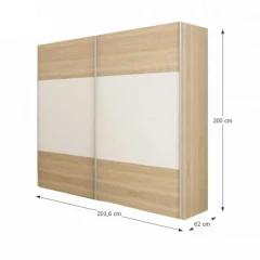 Ložnicový komplet (postel 160x200 cm), dub sonoma / bílá, GABRIELA NEW