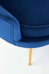 AMORINITO fotel wypoczynkowy granatowy / złoty