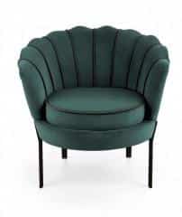 ANGELO fotel wypoczynkowy ciemny zielony/ czarny (1p-1szt)