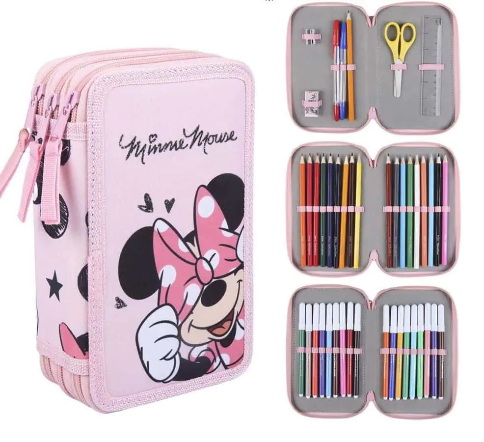 bHome Školní penál třípatrový s náplní Minnie Mouse PEBH1028