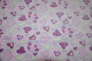 Deka mikroplyš 150x200 cm - fialová srdce č.2