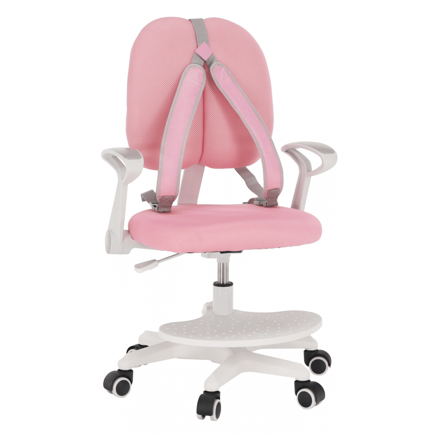 ATAN Rostoucí židle s podnoží a šlemi ANAIS - růžová/bílá - II.jakost