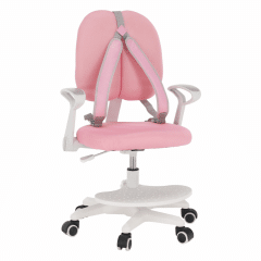 Rostoucí židle s podnoží a šlemi ANAIS - růžová/bílá č.1