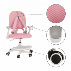Rostoucí židle s podnoží a šlemi ANAIS - růžová/bílá č.3