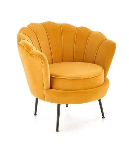 Křeslo AMORINITO 2 - hořčicová/černá