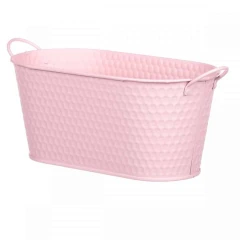 Obal kovový - truhlík, v růžové barvě. KK060-PINK