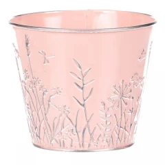 Obal na květiny kovový - barva růžová. OK6350-PINK