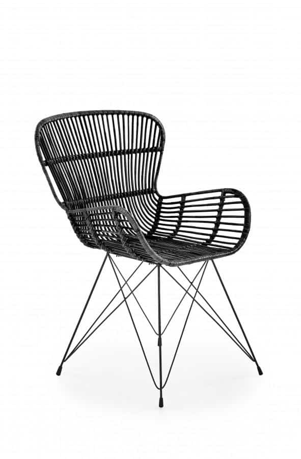 Halmar Jídelní židle s područkami K-335 černá