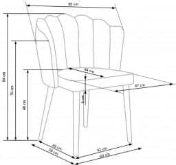 K386 krzesło popielaty (1p=2szt)