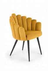 K410 krzesło musztardowy velvet (1p=1szt)
