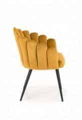 K410 krzesło musztardowy velvet (1p=1szt)