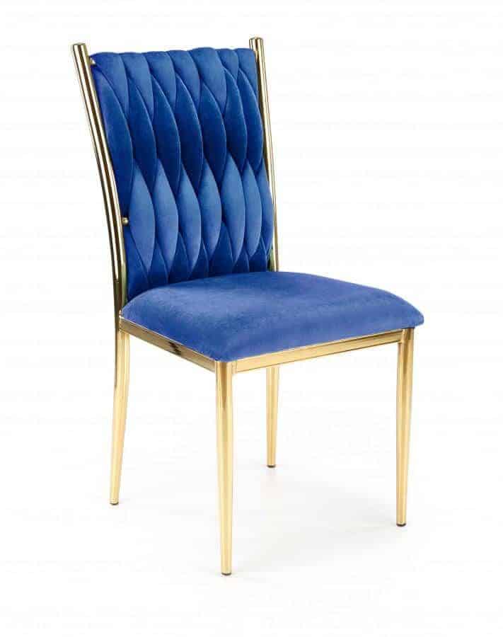 Halmar Jídelní židle K436 - modrá/zlatá