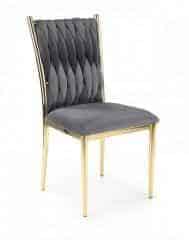Jídelní židle K436 - šedá/zlatá