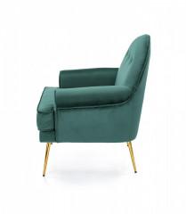SANTI fotel wypoczynkowy ciemny zielony / złoty (1p=1szt)