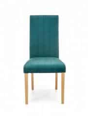 DIEGO 3 krzesło dąb miodowy / tap. velvet pikowany Pasy - MONOLITH 37 (ciemny zielony) (1p=2szt)