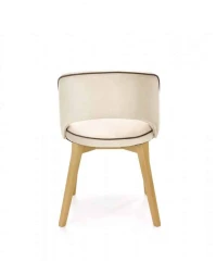 MARINO krzesło dąb miodowy / tap. MONOLITH 04 (kremowy) (1p=1szt)