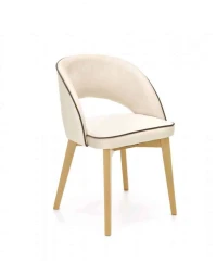 MARINO krzesło dąb miodowy / tap. MONOLITH 04 (kremowy) (1p=1szt)