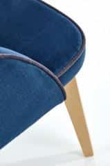 MARINO krzesło dąb miodowy / tap. MONOLITH 77 (granatowy) (1p=1szt)