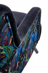 PAGONI fotel wypoczynkowy czarny (tkanina Bluvel #19) (1p=1szt)
