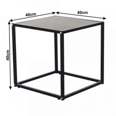 Příruční stolek, dub/černá, JAKIM NEW TYP 1