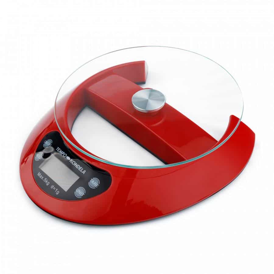 Tempo Kondela Digitální kuchyňská váha TEMPO-KONDELA GELSA - červená + kupón KONDELA10 na okamžitou slevu 3% (kupón uplatníte v košíku)