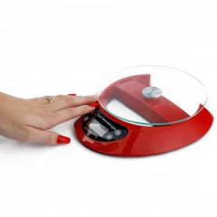 TEMPO-KONDELA GELSA, digitální kuchyňská váha, červená