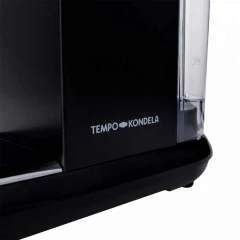 TEMPO-KONDELA TREVOR, pákový kávovar, černá, nerezová ocel/plast