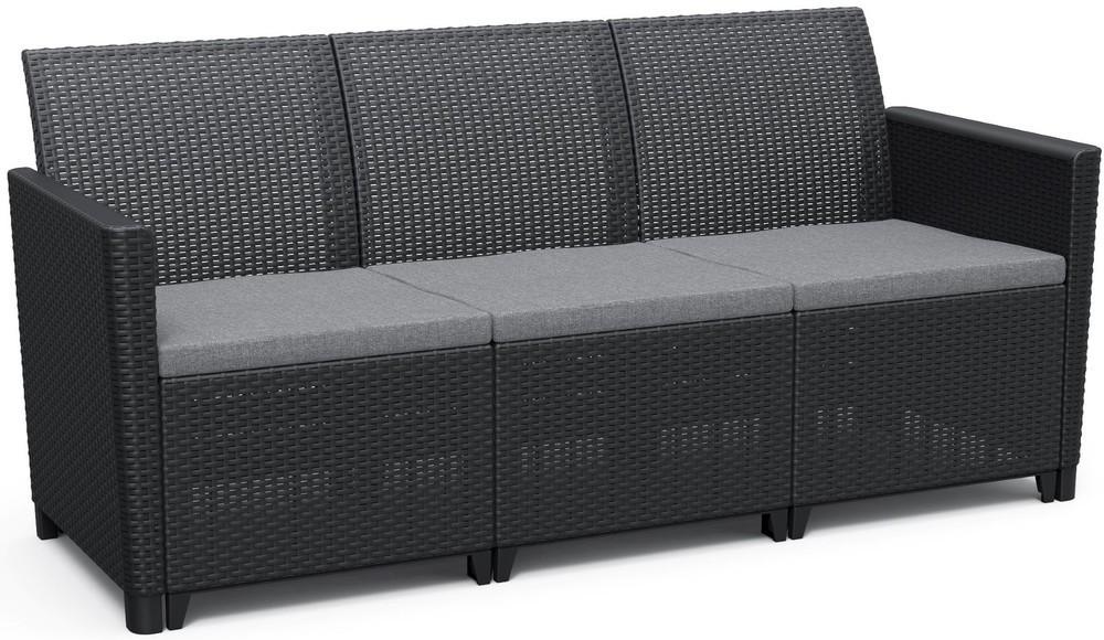 Keter CLAIRE 3 SEATERS SOFA - grafit