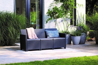 CLAIRE 3 SEATERS SOFA - grafit