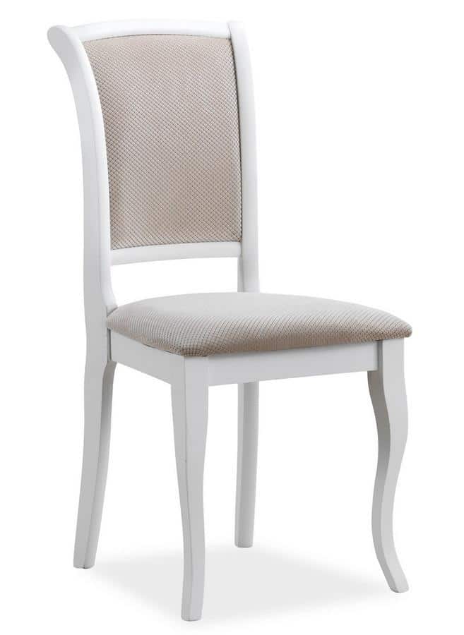 Levně Casarredo Jídelní čalouněná židle MN-SC bílá/béžová